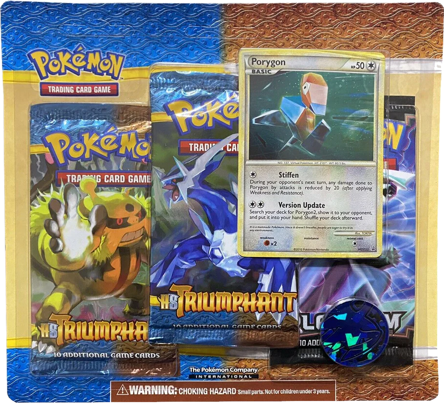 Pokemon 3 Pack Blister HS Triumphant/Platinum base