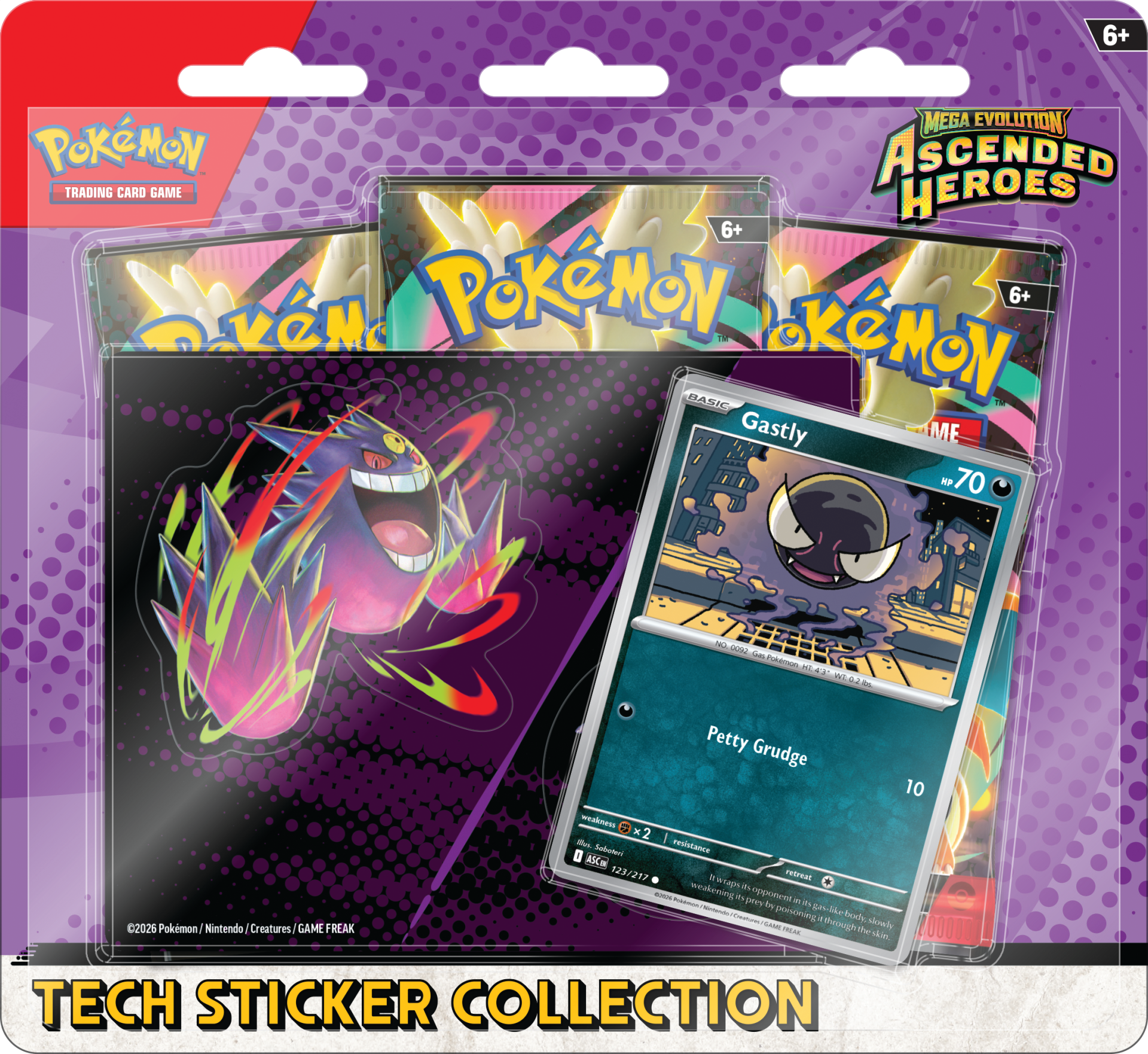 Pokemon Ascended Heroes - Tech Sticker Blister Gastly